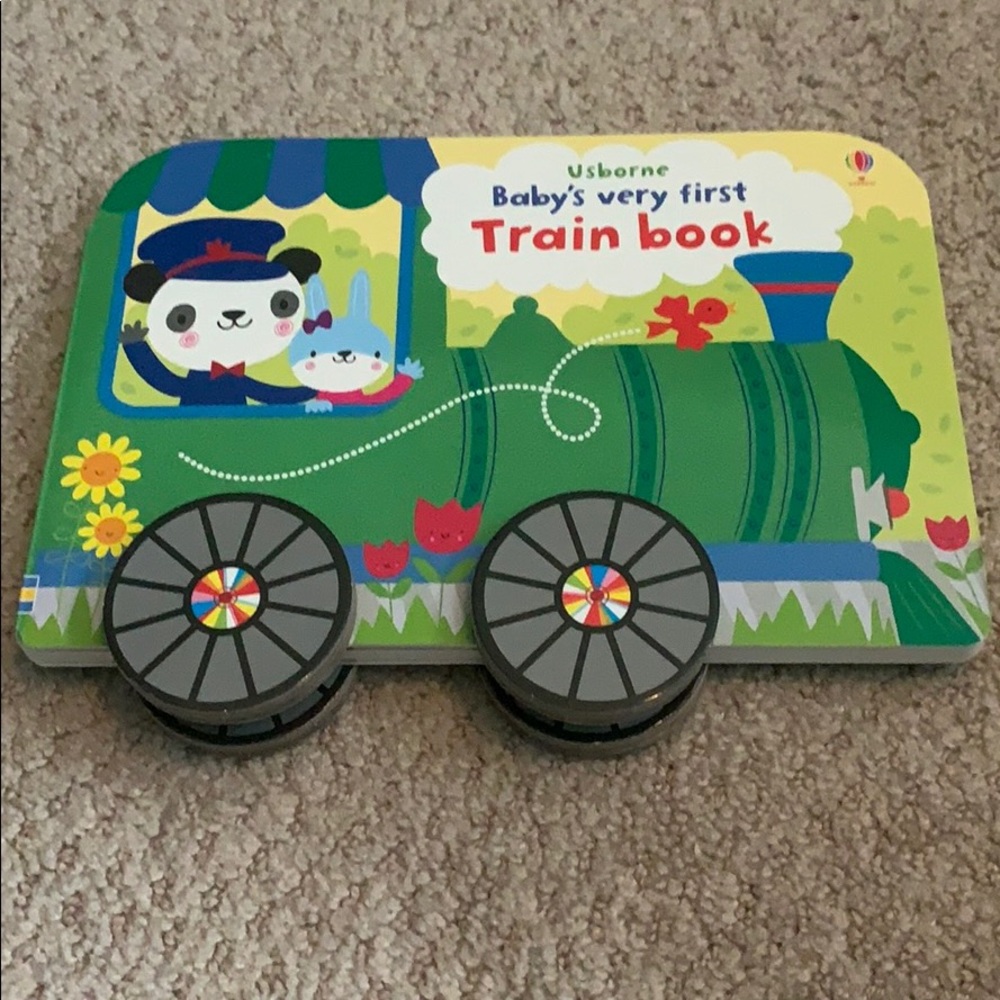 Usborne Train 🚂 book - wheels move !